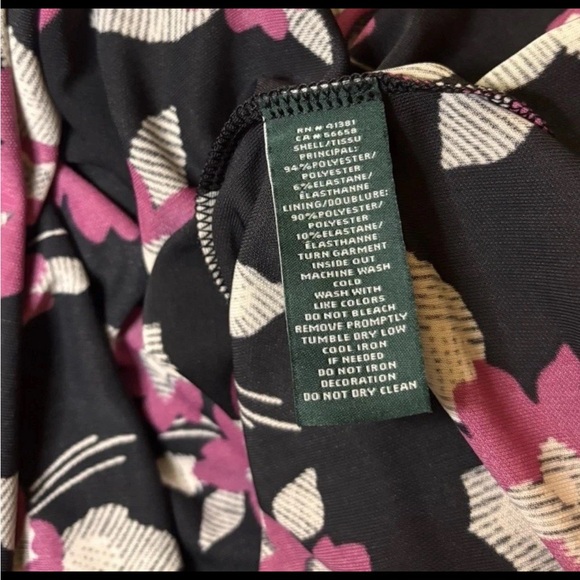 Lauren Ralph Lauren, Midi Dress, Extra Comfort, Size L, Floral Feminine - Picture 8 of 9